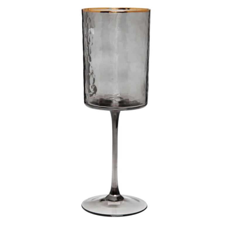 Classic Touch Round Shaped Glasses gold Rim set/6