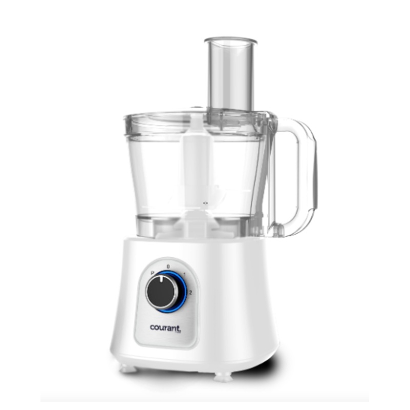 Courant 12-cup Food Processor with Kugel Disc - White