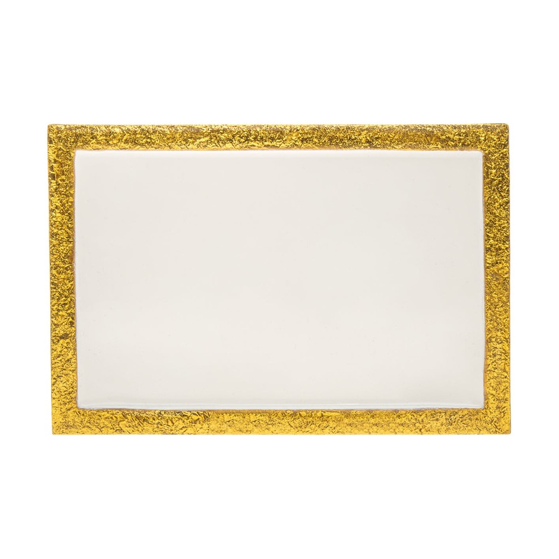 Godinger Gold and White 9x6 Tray