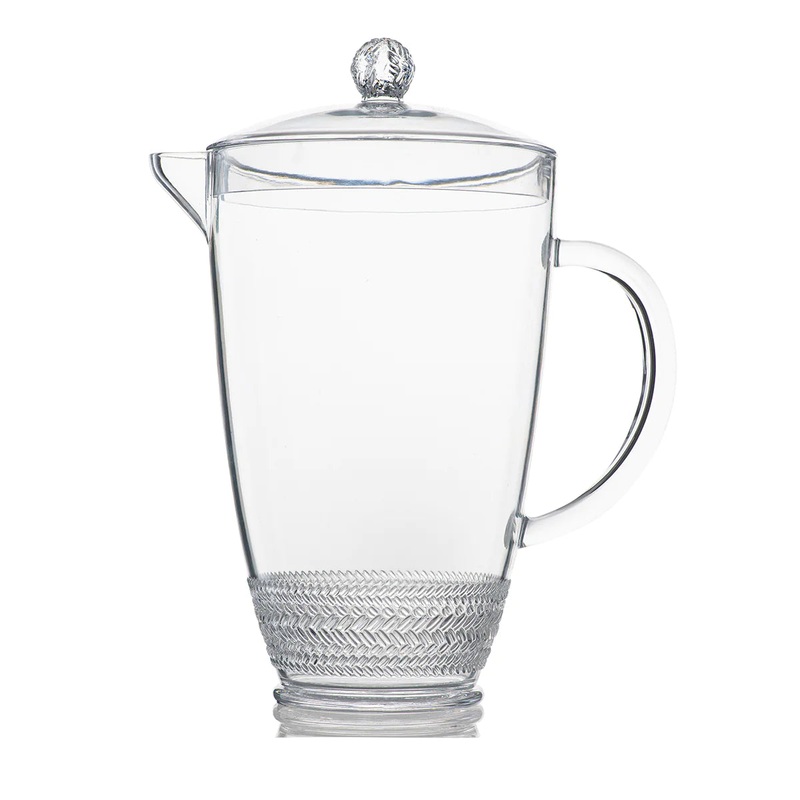 Juliska Le Panier Clear Acrylic Lidded Pitcher