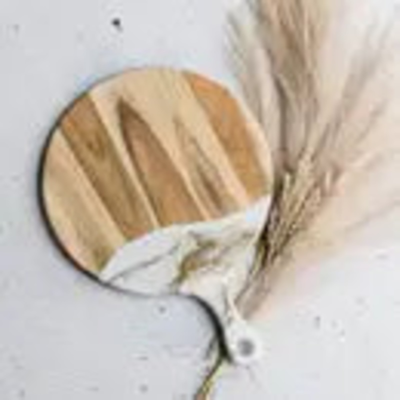 Lynn & Liana Round 12 inch Cheeseboard with handle