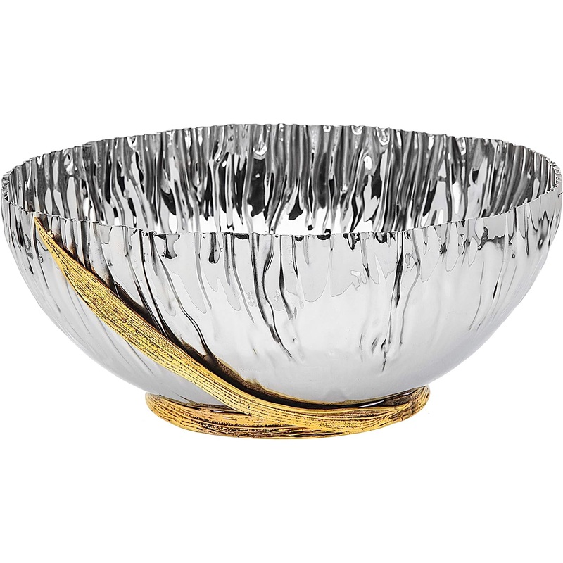 Godinger Crumbled Leaf Salad Bowl, 11 inch