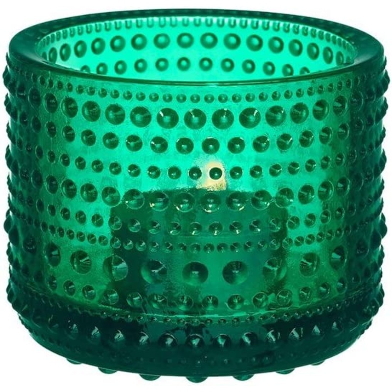 Iittala Kastehelmi Tealight Candleholders by Oiva Toikka (Emerald)