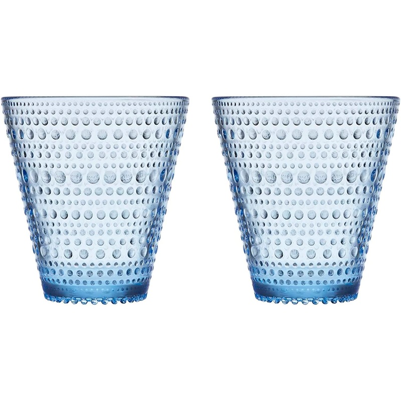 littala Kastehelmi Tumbler 10 oz Aqua S/2