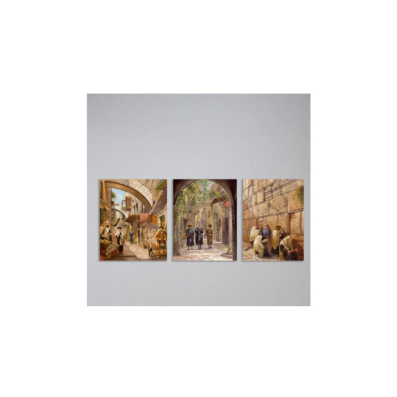 Acrylic Creations Sukkah Signs, Old City Yom Tov Series, 16x20 - 3 Pc Set