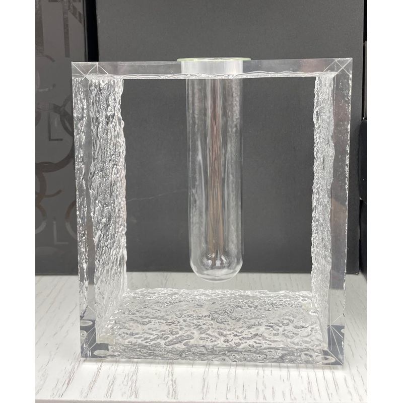 Classic Touch Vivience Acrylic Vase with Tube Inlay
