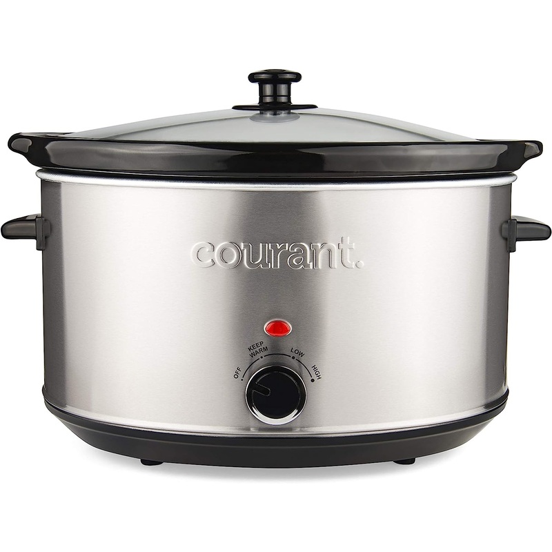 Courant  8.5 Quart Oval Slow Cooker, Stainless Steel