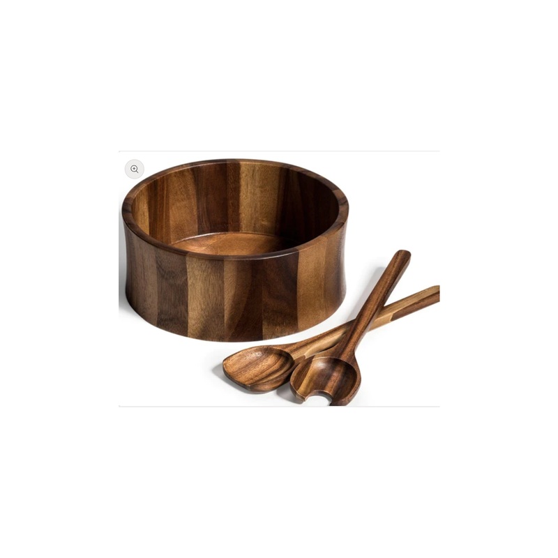 Kalmar Home Large 10 inch Salad Bowl with Servers