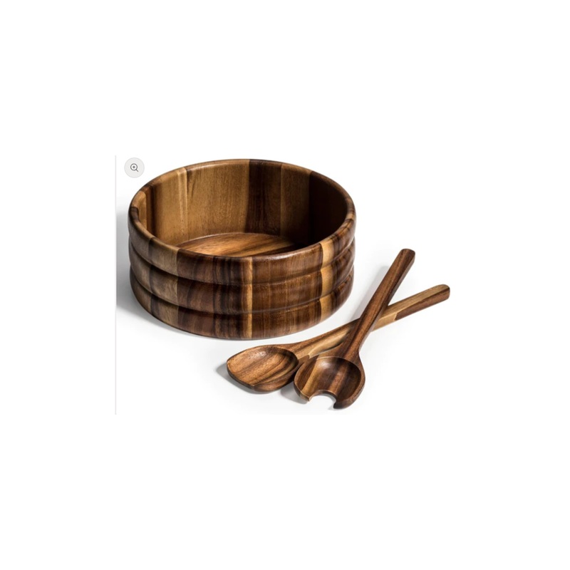 Kalmar Home Ripple Large Salad Bowl with Servers