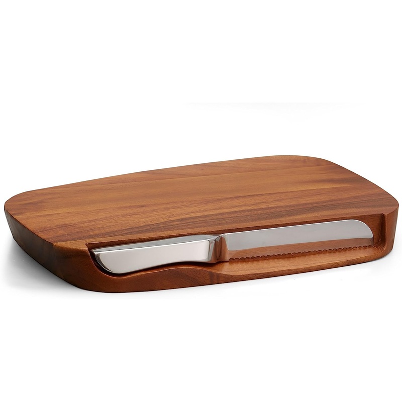 Nambe Blend Bread Board w/ Knife