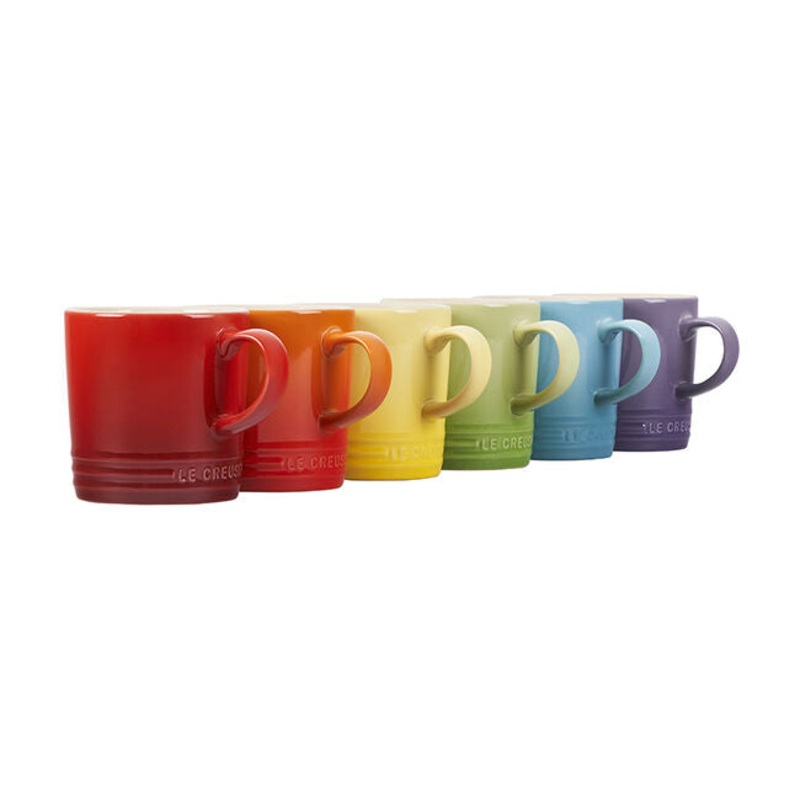 Le Creuset London Mugs, Set of 6, Rainbow