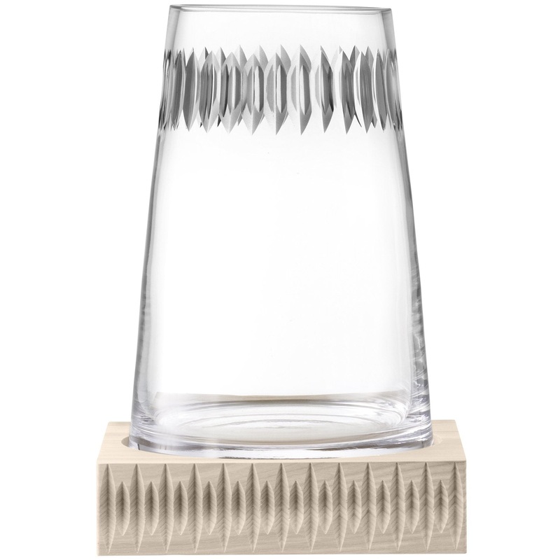 LSA International Tatra Ash Base Clear Vase