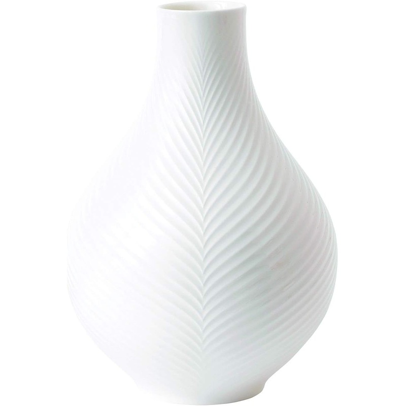 Wedgwood White Folia Bulb Vase