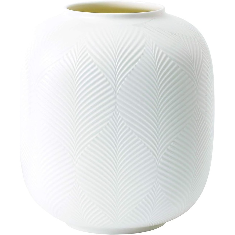 Wedgwood White Folia Vase Rounded
