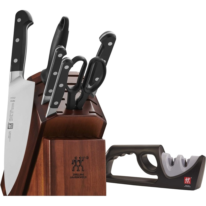 Zwilling Pro 7 Piece Block Set with Bonus Sharpener
