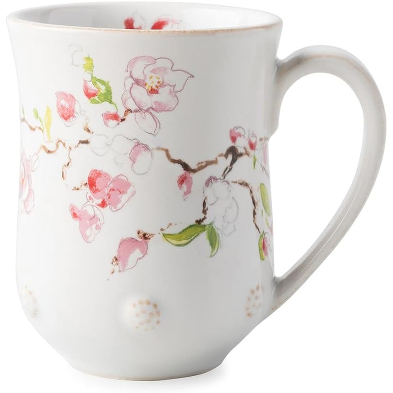 Juliska Berry & Thread Floral Sketch Cherry Blossom Mug