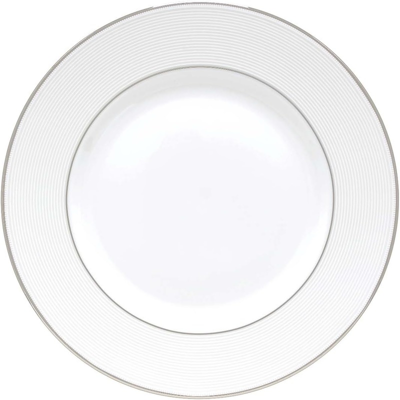 Lenox Fine Bone China Opal Innocence Stripe Dinnerware, Dinner Plate