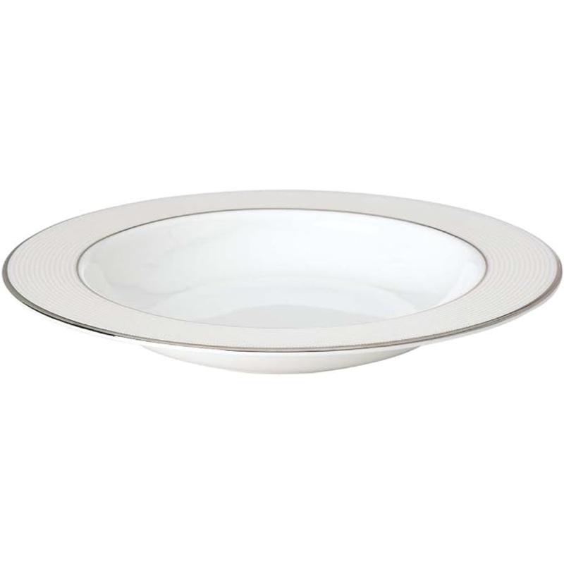 Lenox FIne Bone China Opal Innocence Stripe Dinnerware, Rim Soup