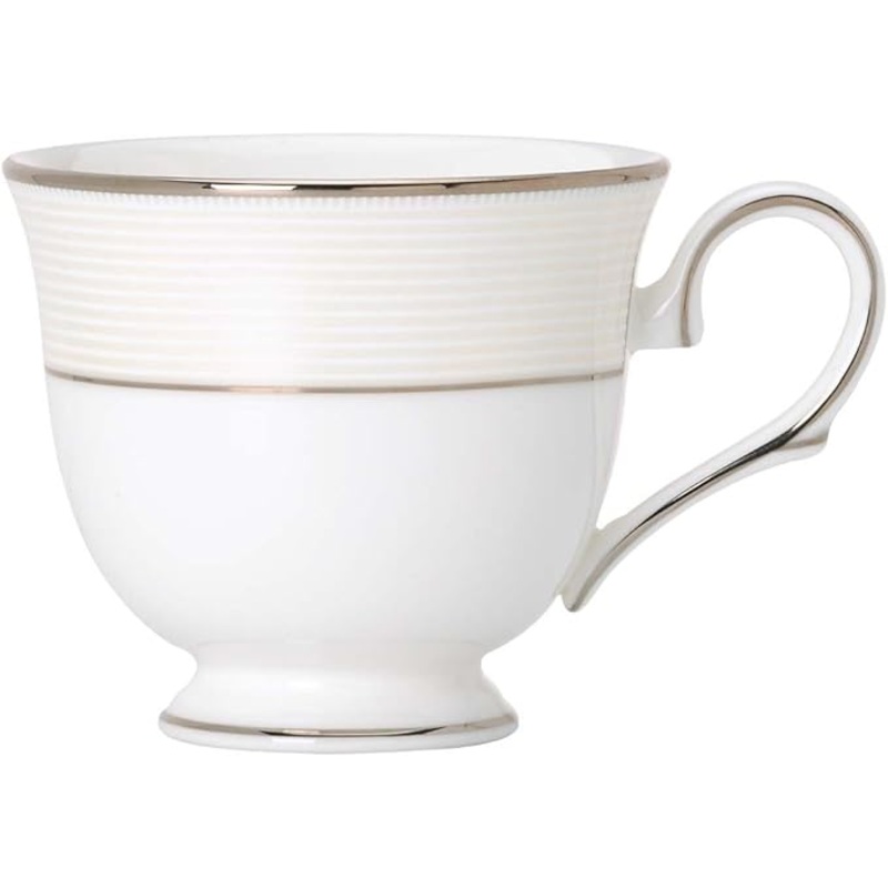 Lenox Fine Bone China Opal Innocence Stripe Dinnerware, Tea Cup