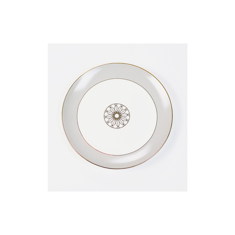 Little White Dish Diamond Jewel Salad Plate, Set/4