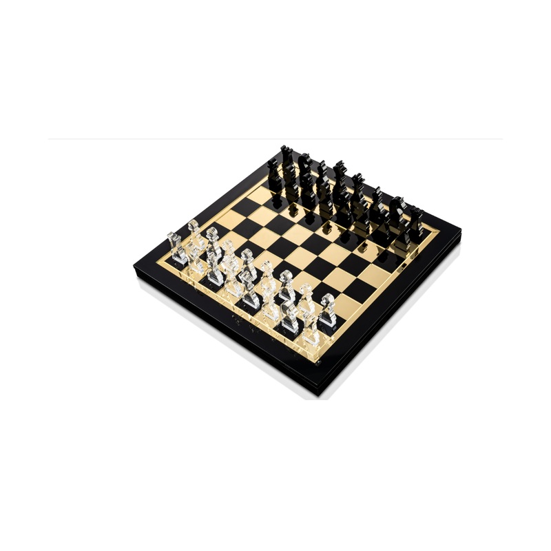 Lucite By Design Luxe Chess & Checkers Game Set w/ Gift Box