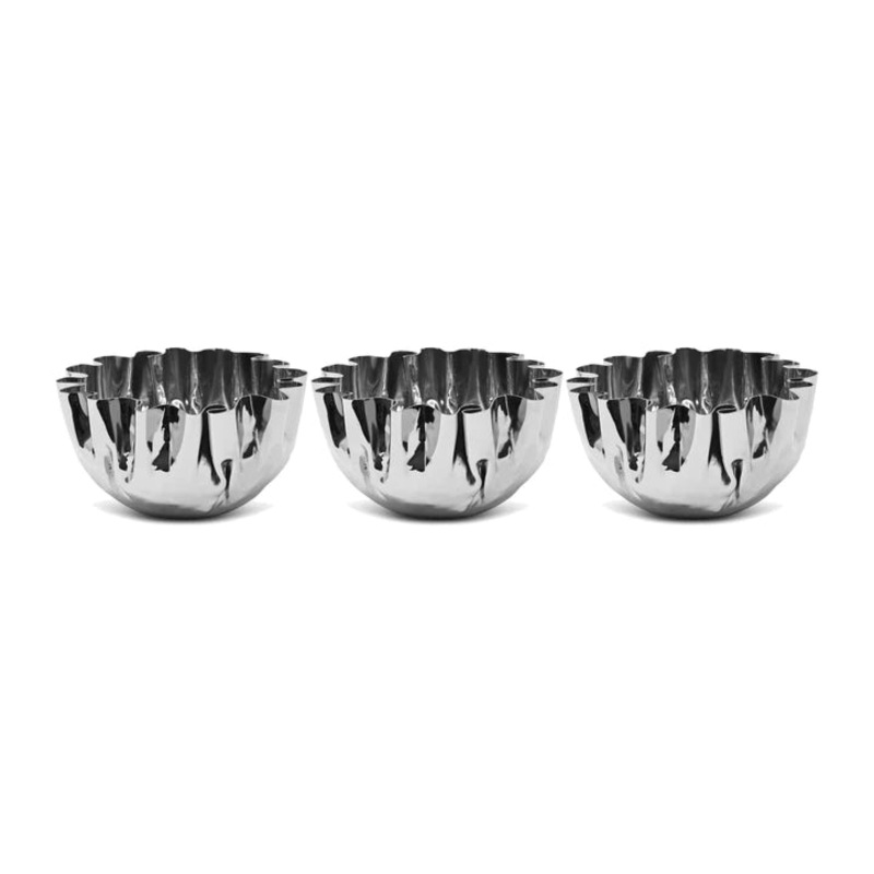Vivience Set Of 3 Crushed Bowls