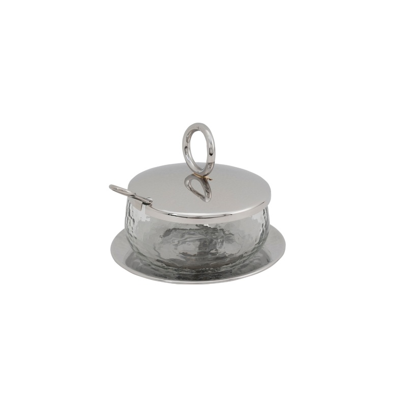 Godinger Sphere Honey Jar With Plate