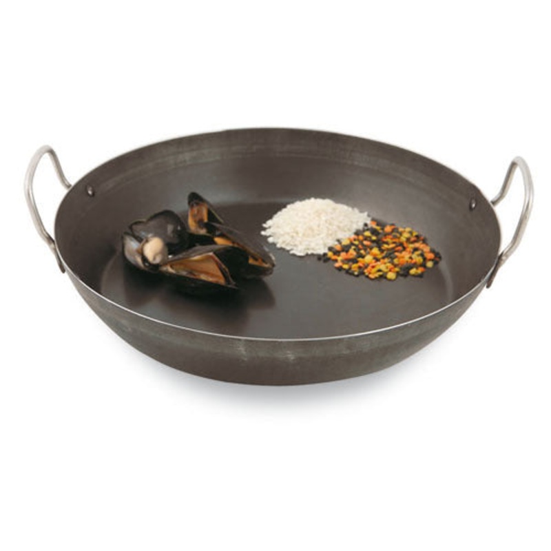Paderno A4171740 Black Steel Paella Pan