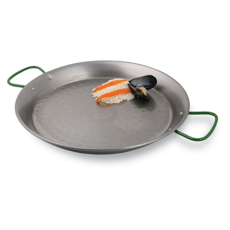 Paderno A4172480 Polished Carbon Steel Paella Pan, 40 Servings