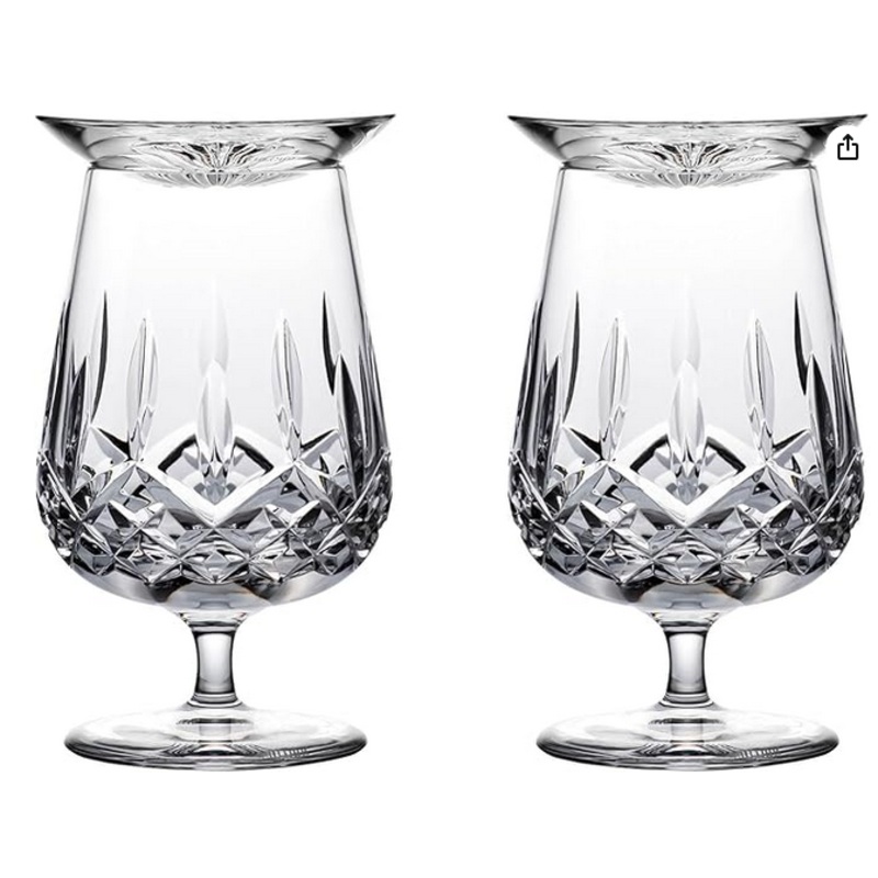 Waterford Connoisseur Lismore 8 oz Rum Snifter & Tasting Cap, Set of 2