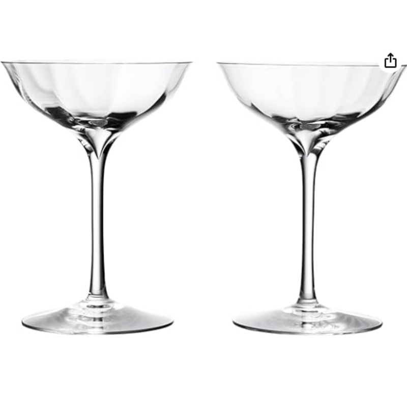 Waterford Elegance Optic Belle Coupe, Pair