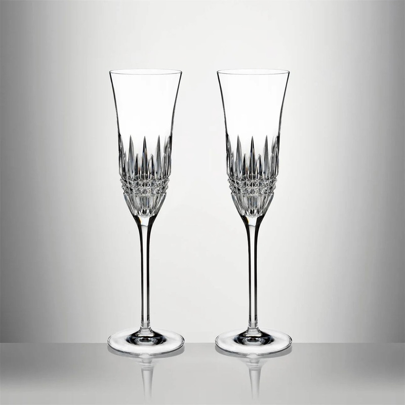 Waterford Lismore Diamond Essence Champagne Flute, 7oz, Set of 2