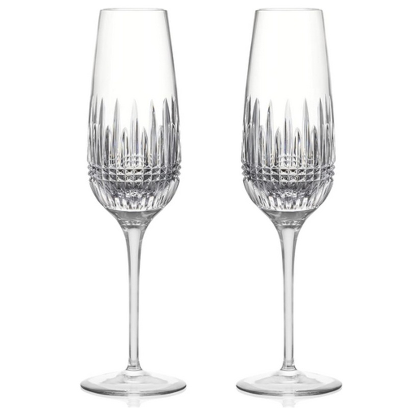 Waterford Lismore Diamond Essence Flute Pair