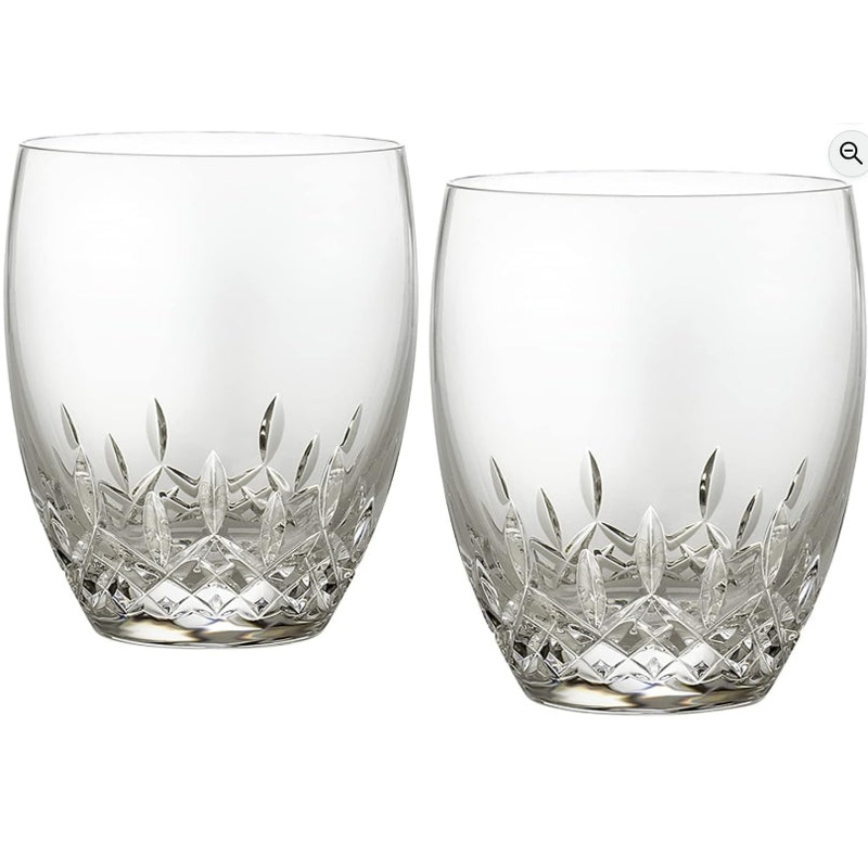 Waterford Lismore Essence, Set of 2 Double Old Fashioned, 14 oz, Clear