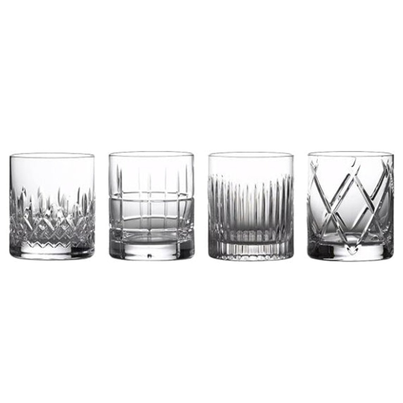 Waterford Short Stories Double Old Fashioned, Set of 4 Mixed