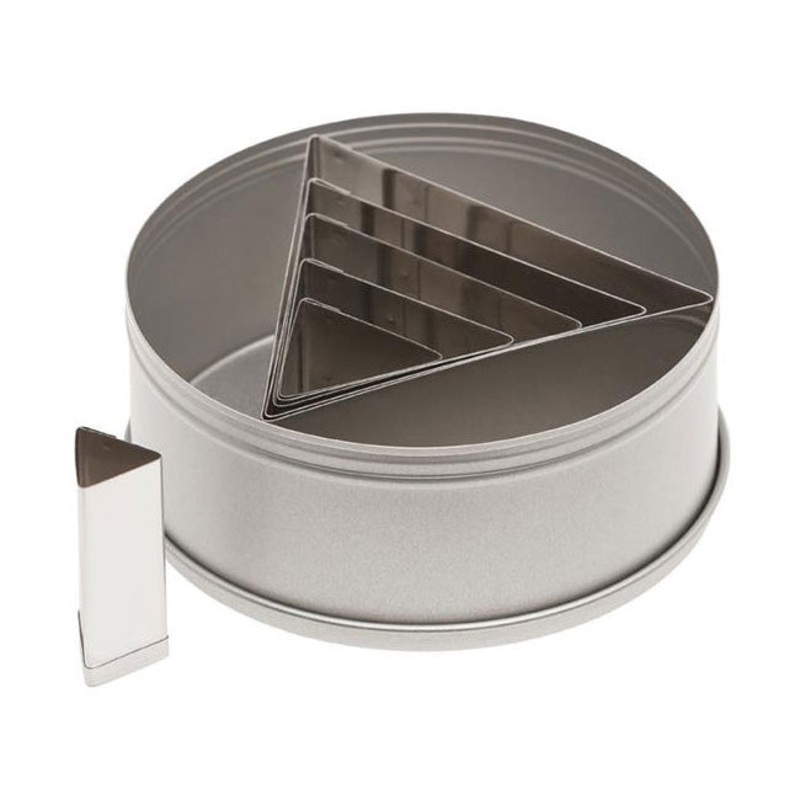 Ateco 5256 6-Piece Plain Triangle Cutter Set