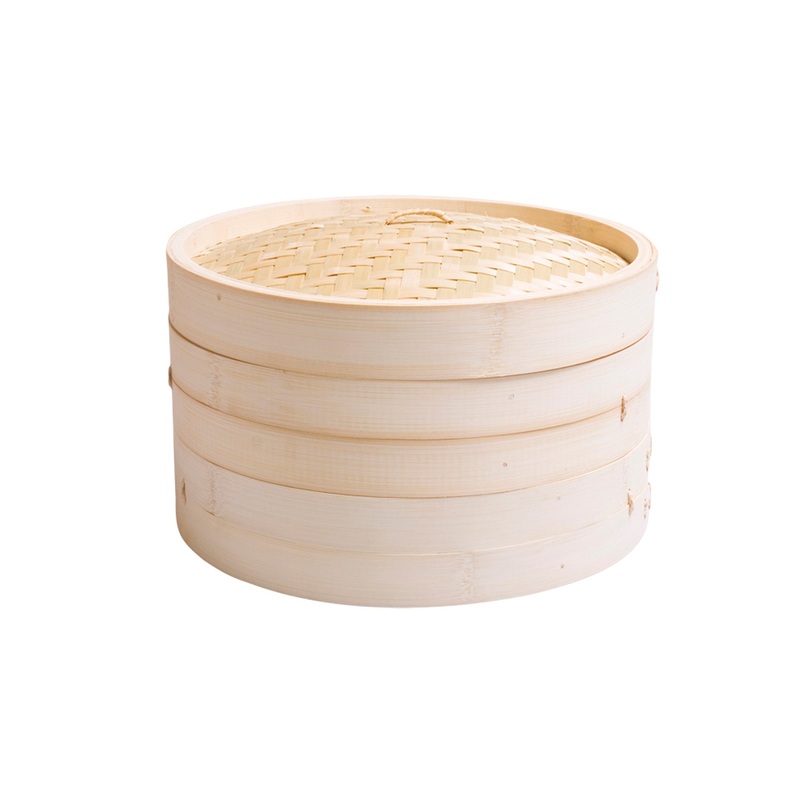 Bamboo Steamer w/ Lid, 6"