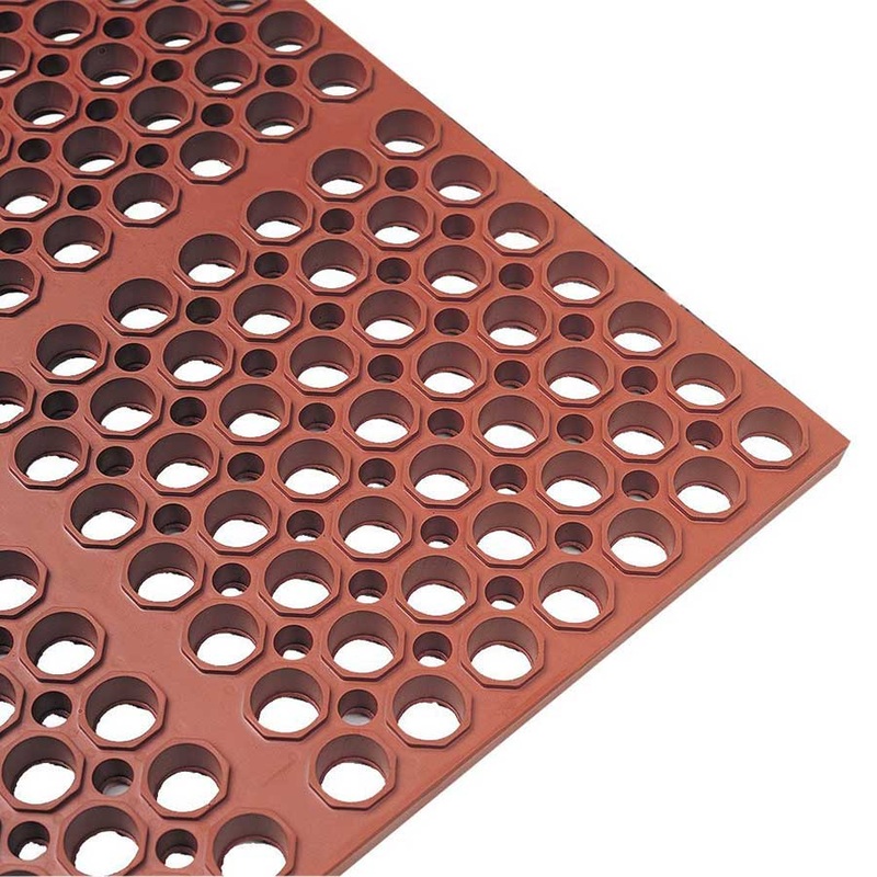 Cactus Mat 2521-R1 VIP Lite Grease-Resistant Rubber Floor Mat, Red, 39" x 58-1/2" x 1/2"