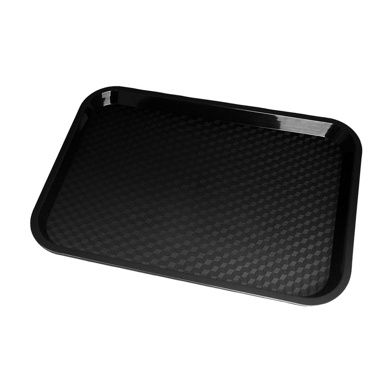 Cambro 1216FF110 Fast Food Tray, Black, 16" x 12"