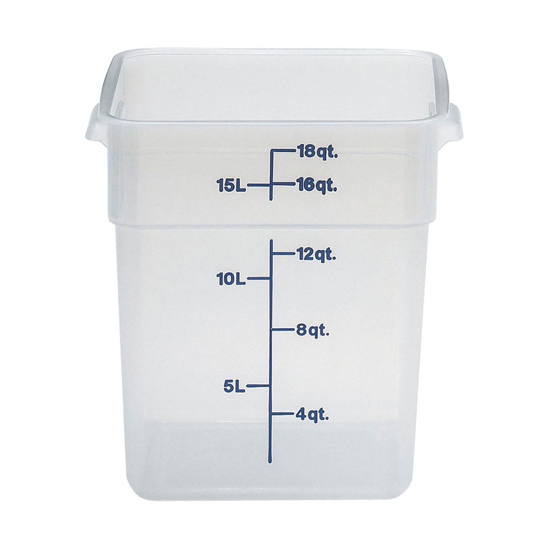 Cambro 18SFSPP190 Translucent Square Storage Container, 18 Qt.