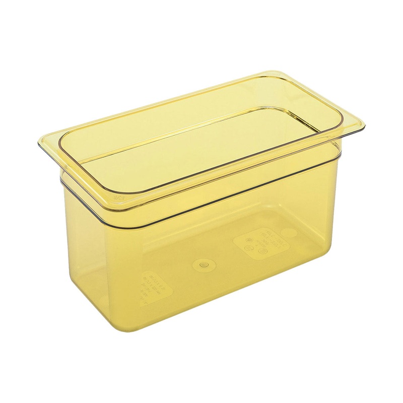 Cambro 36HP150 H-Pan 1/3 Size High Heat Food Pan, Amber, 6" Deep