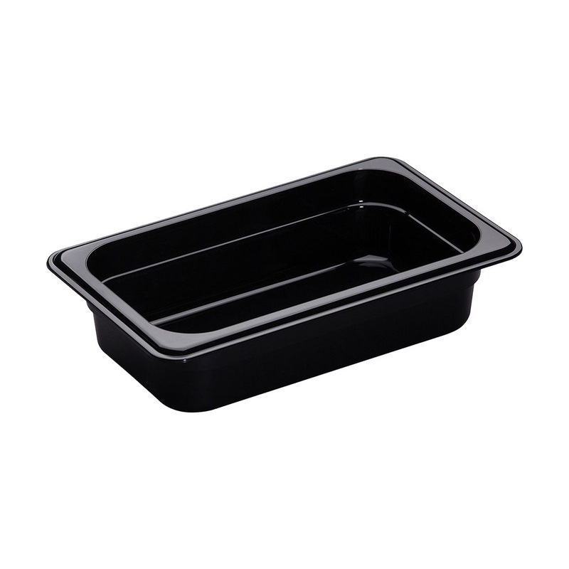 Cambro 42CW110 Camwear 1/4 Size Food Pan, Black, 2-1/2" Deep