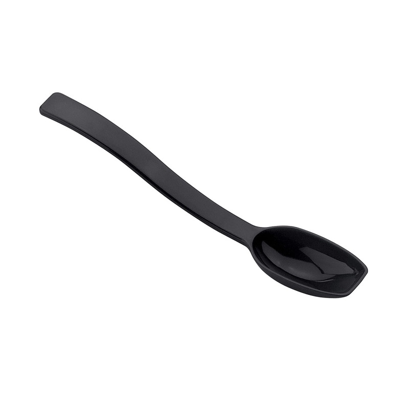 Cambro SPO8CW110 Camwear Solid Salad Spoon, Black, 8-1/8"