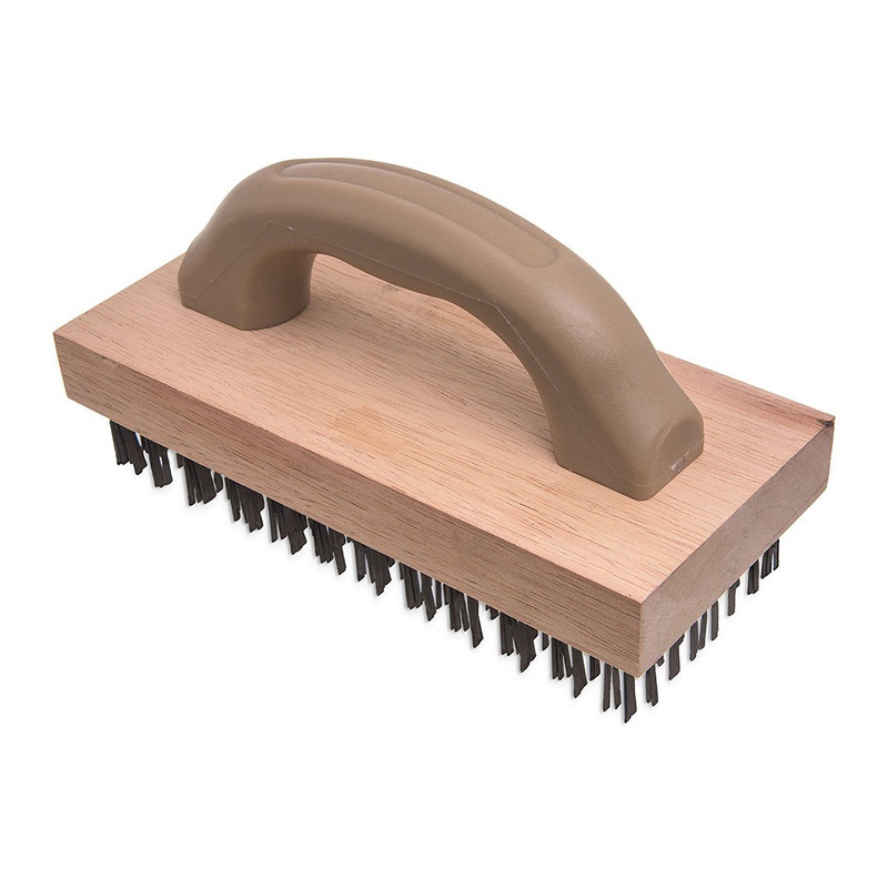 Carlisle 4067600 Brush for Butcher Block, Flat Steel Bristles, 9-3/8" x 4"