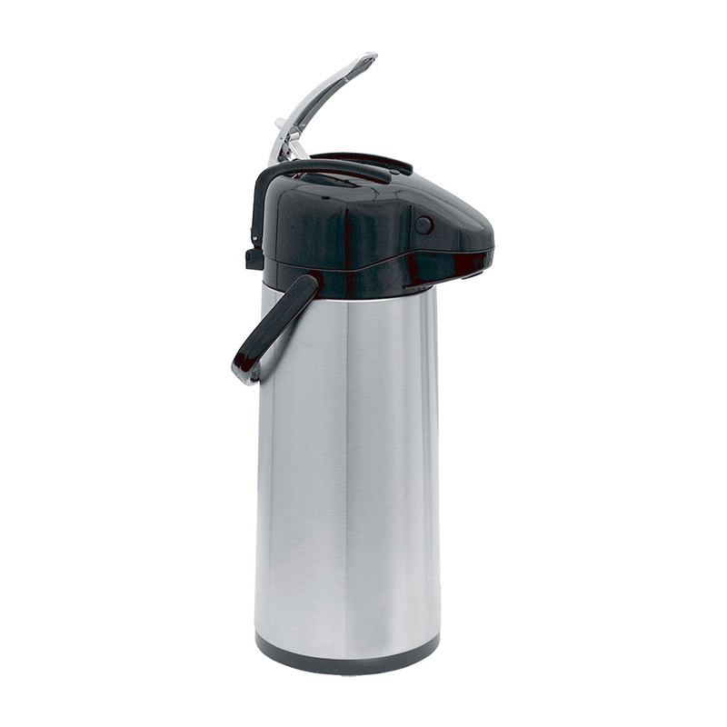 Glass Airpot Coffee Server w/ Black Lever Top, 2.2 liters