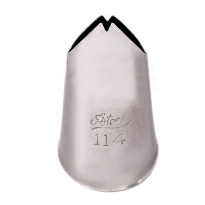 Ateco 114 Tube / Decorating Tip, Leaf 5/8"