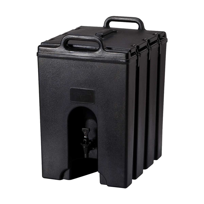 Cambro 1000LCD110 Camtainer Beverage Dispenser, Black, 11.75 gal.