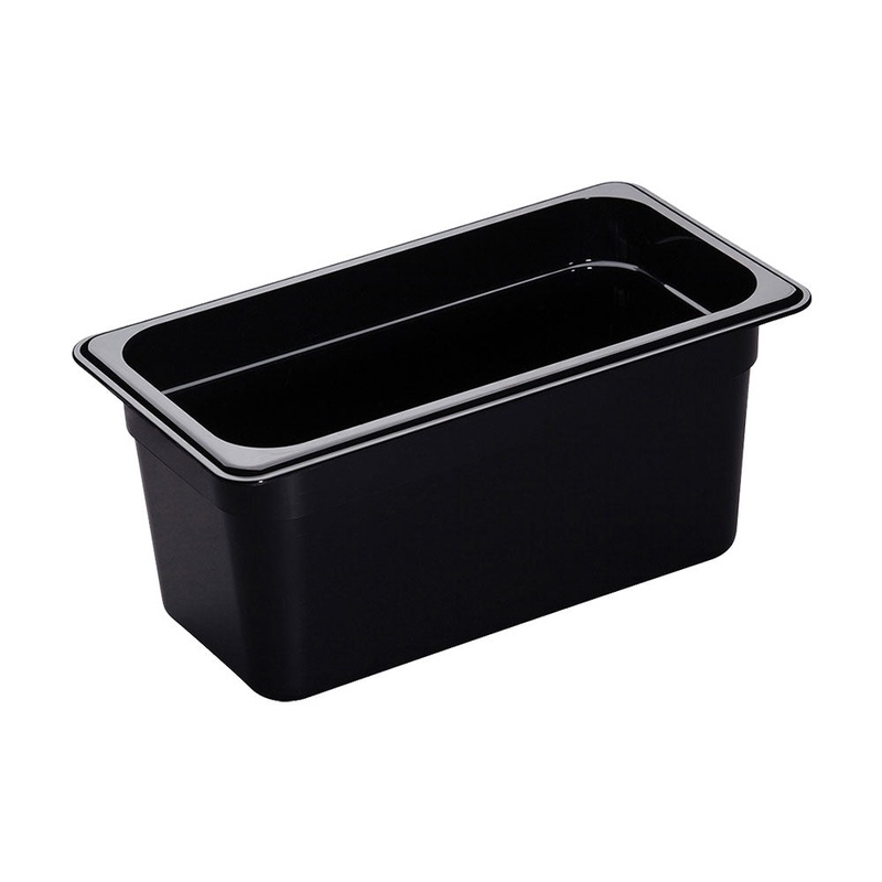 Cambro 36CW110 Camwear 1/3 Size Food Pan, Black, 6" Deep