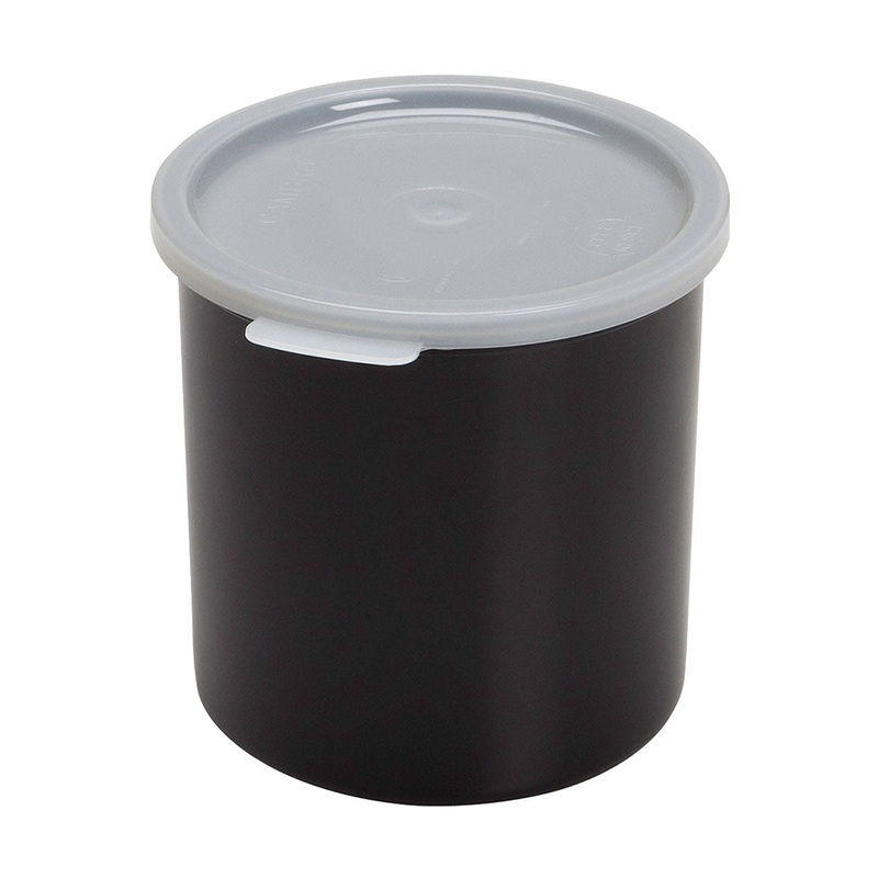 Cambro CP12110 Crock w/ Lid, Black, 1.2 qt.