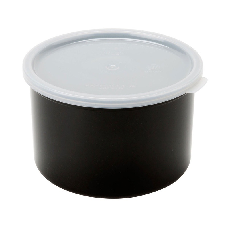 Cambro CP15110 Crock w/ Lid, Black, 1.5 qt.